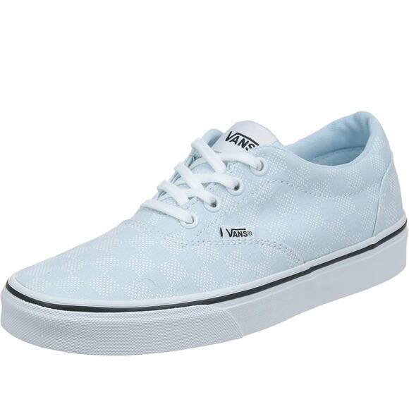 Vans Women’s Doheny Light Blue Checkerboard Skate‎ Shoe 90s Sneakers Size 9.5 - Picture 1 of 8